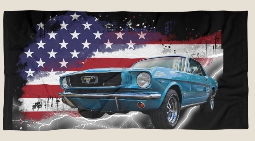 1966 Mustang Beach Towel